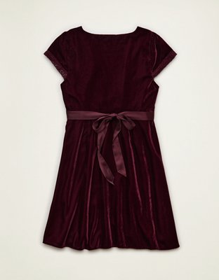 AE Cap Sleeve Velvet Mini Dress