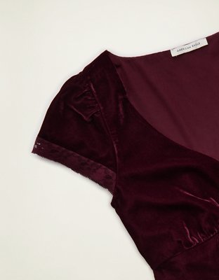 AE Cap Sleeve Velvet Mini Dress