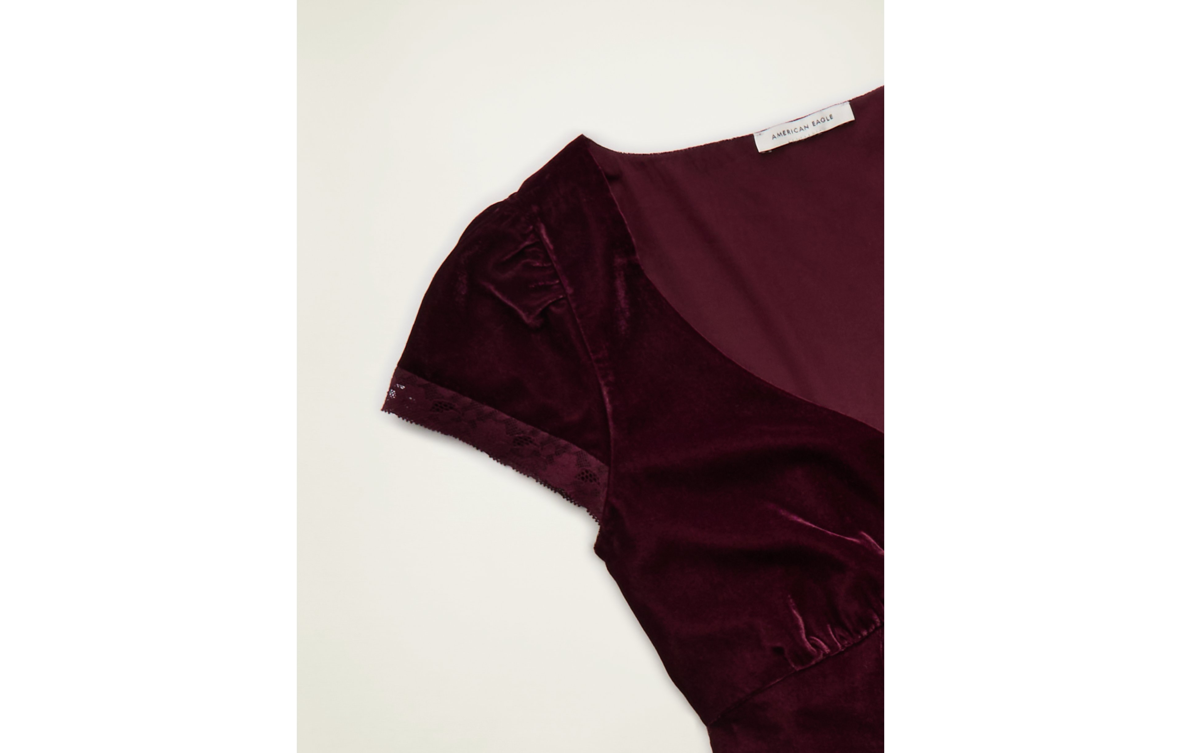 AE Cap Sleeve Velvet Mini Dress