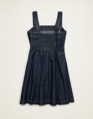 AE Square Neck Denim Mini Dress