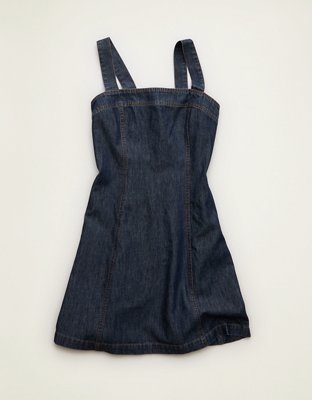 AE Square Neck Denim Mini Dress