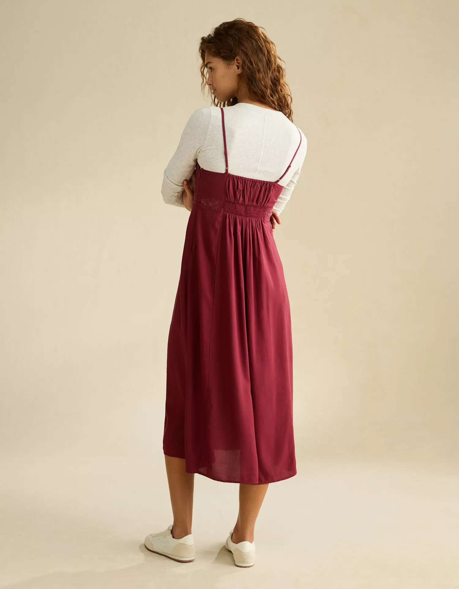 AE V-Neck Slip Midi Dress - thumbnail 3