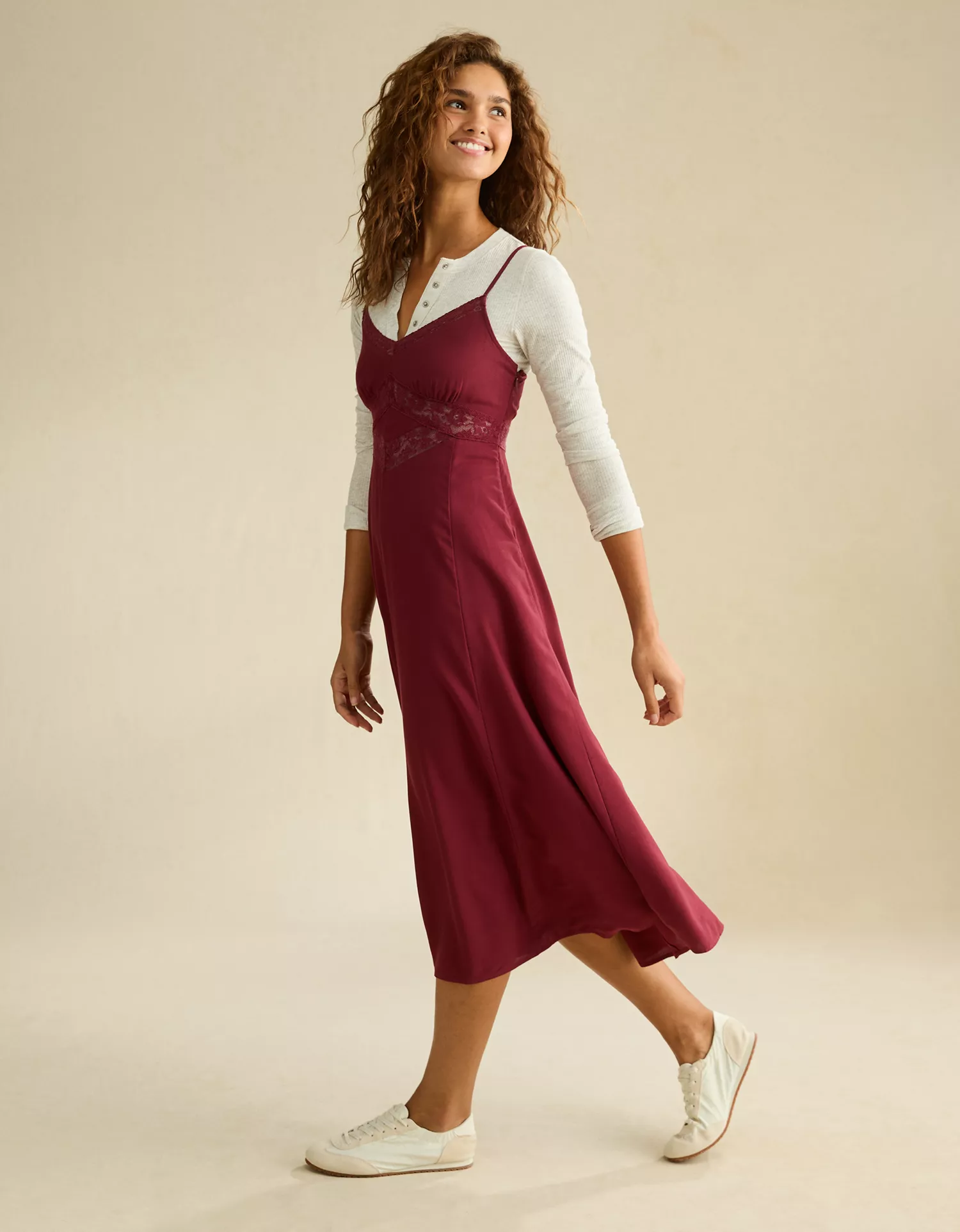 AE V-Neck Slip Midi Dress - thumbnail 5