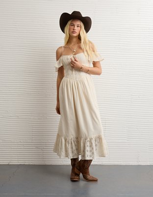 AE x Stagecoach Off-The-Shoulder Midi Dress