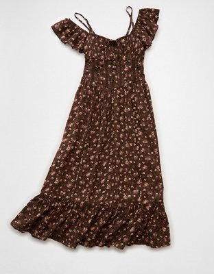 AE x Stagecoach Off-The-Shoulder Midi Dress | American Eagle
