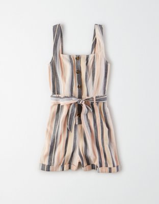 american eagle striped jumpsuit