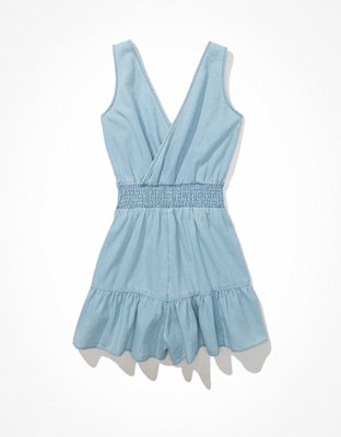 AE Denim Ruffle Romper