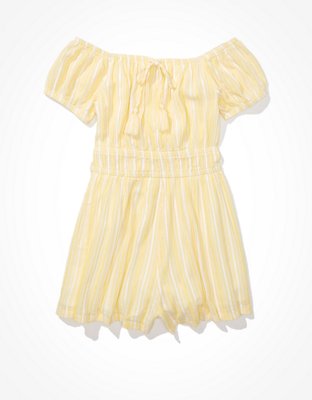 Женские комбинезоны American Eagle AE Striped Puff Sleeve Romper — фото 3
