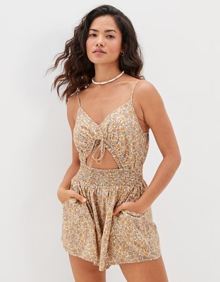 white christmas dresses Seamless Tummy Control Cut-Out Romper | Shapewear