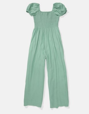 AE Smocked Puff Sleeve Jumpsuit