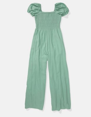 AE Smocked Puff Sleeve Jumpsuit