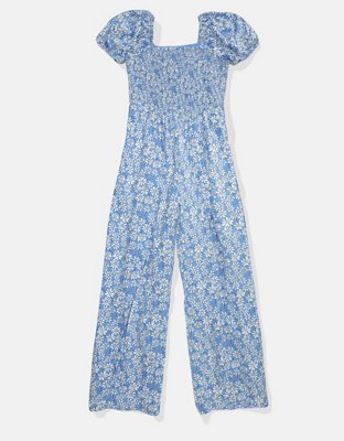 AE Smocked Puff Sleeve Jumpsuit