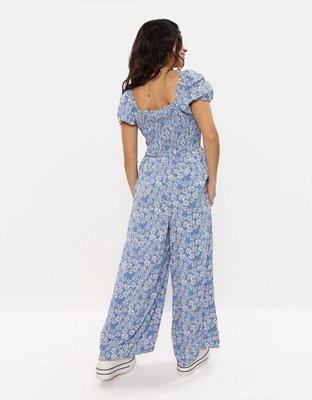 AE Smocked Puff Sleeve Jumpsuit
