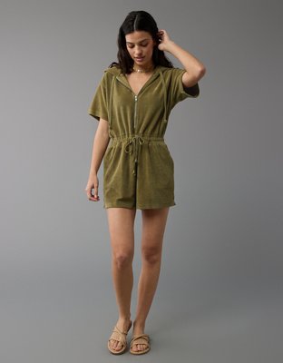 AE Hooded Terry Romper