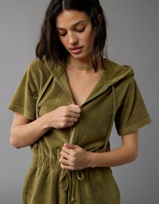 AE Hooded Terry Romper