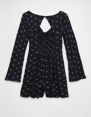 American Eagle AE Long-Sleeve V-Neck Romper — фото 4