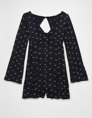 American Eagle AE Long-Sleeve V-Neck Romper — фото 3