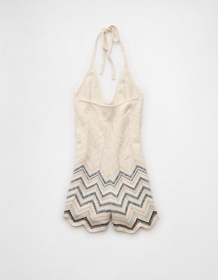 AE Crochet Halter Romper