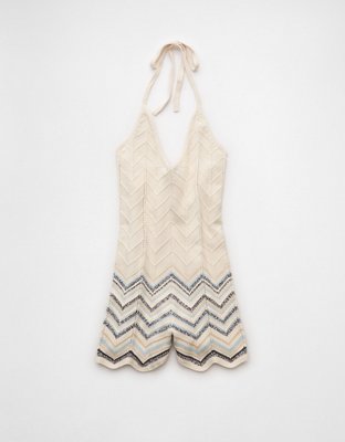 AE Crochet Halter Romper