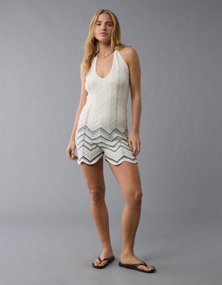 AE Crochet Halter Romper