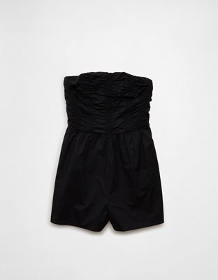 AE Strapless Ruched Bodice Romper