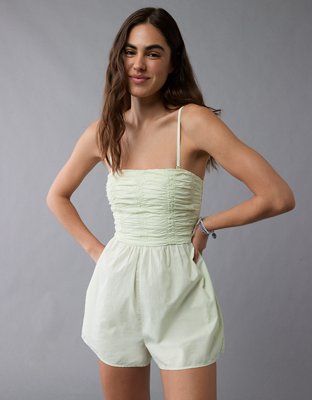 AE Strapless Ruched Bodice Romper
