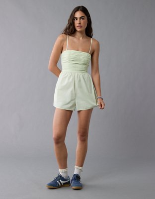 AE Strapless Ruched Bodice Romper