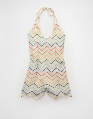 AE Pride Halter Crochet Romper