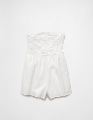 AE Strapless Ruched Bodice Romper