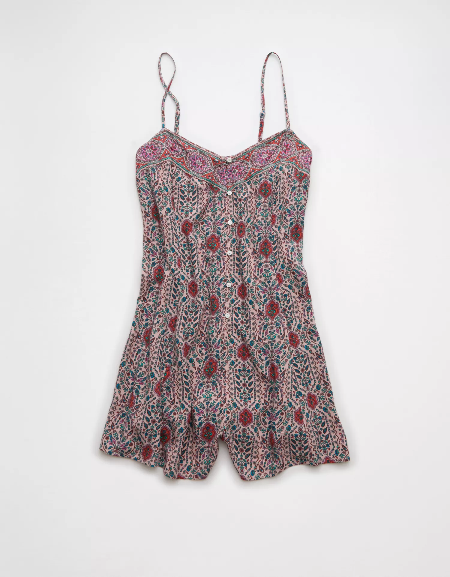 AE Button-Up Flowy Romper - thumbnail 3