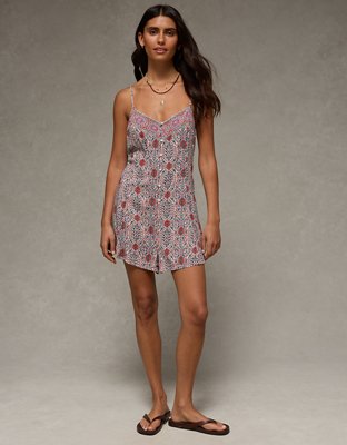 AE Button-Up Flowy Romper