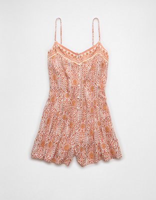 AE Button-Up Flowy Romper