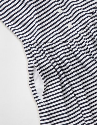 AE Button-Up Textured Knit Romper