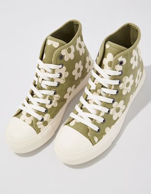 american eagle white canvas shoes