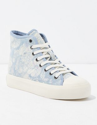 Floral canvas sneakers on sale