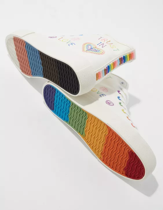 AE Pride Platform Canvas High-Top Sneaker
