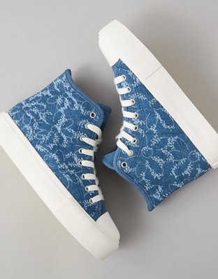 AE Denim Daisy Platform HighTop Sneaker