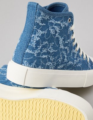 AE Denim Daisy Platform HighTop Sneaker