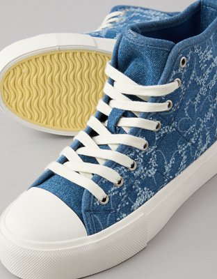 AE Denim Daisy Platform High-Top Sneaker