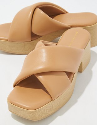 AE Cross-Strap Block Heel Clog