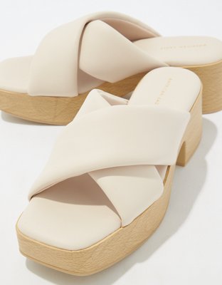 AE Cross-Strap Block Heel Clog