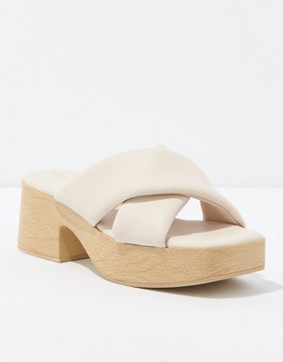 AE Cross-Strap Block Heel Clog