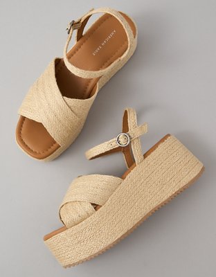 Женские сандалии American Eagle AE Jute Flatform Wedge Sandal — фото 2