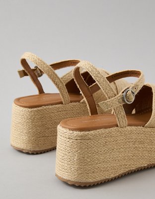 Женские сандалии American Eagle AE Jute Flatform Wedge Sandal — фото 3