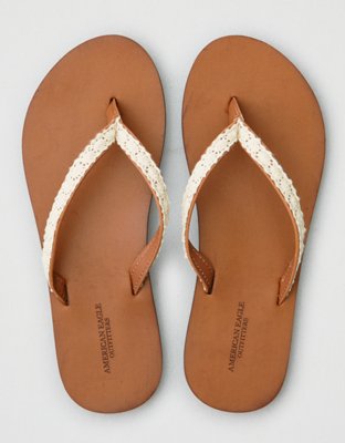 aeo leather flip flop