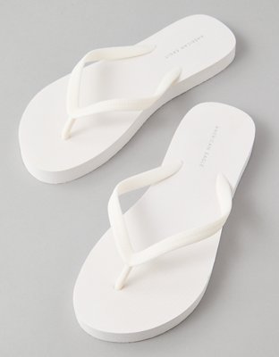 American eagle white flip flops on sale