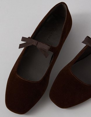 AE Velvet Bow Mary Jane Flat