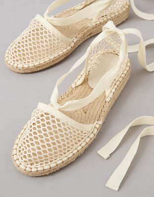 AE Mesh Lace-Up Espadrille