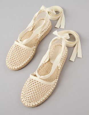 AE Mesh Lace-Up Espadrille
