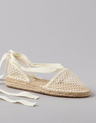 AE Mesh Lace-Up Espadrille